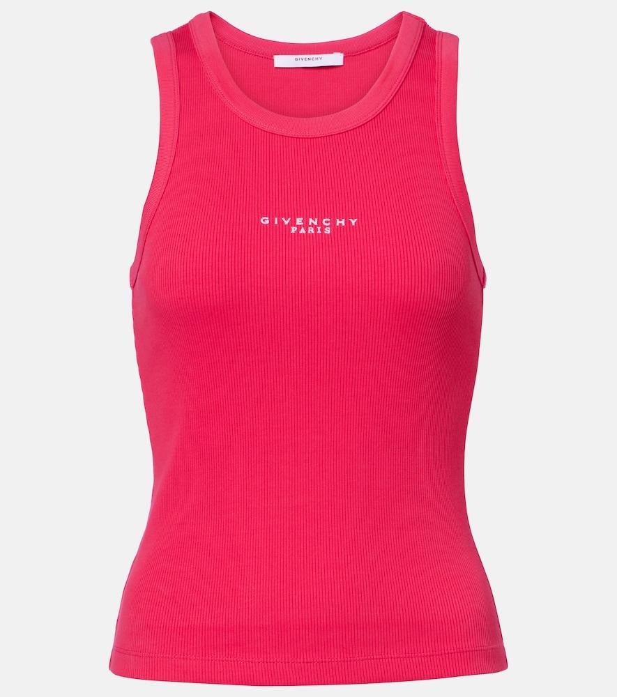 givenchy logo printed cotton top