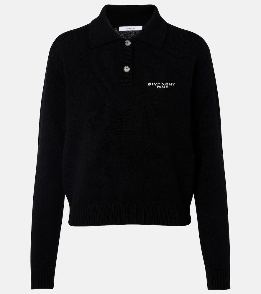 givenchy logo wool and cashmere polo sweater
