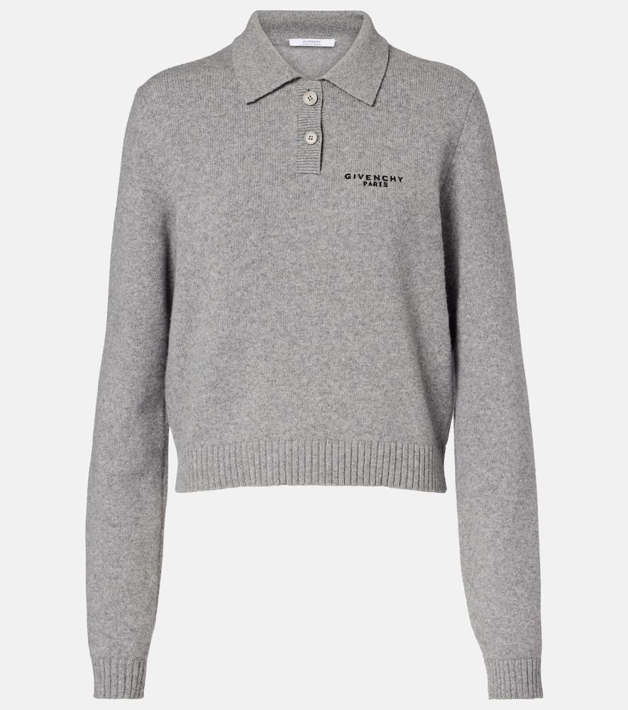 givenchy logo wool and cashmere polo sweater