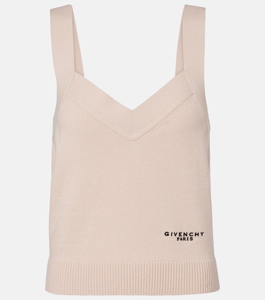 givenchy logo wool and cashmere tank top