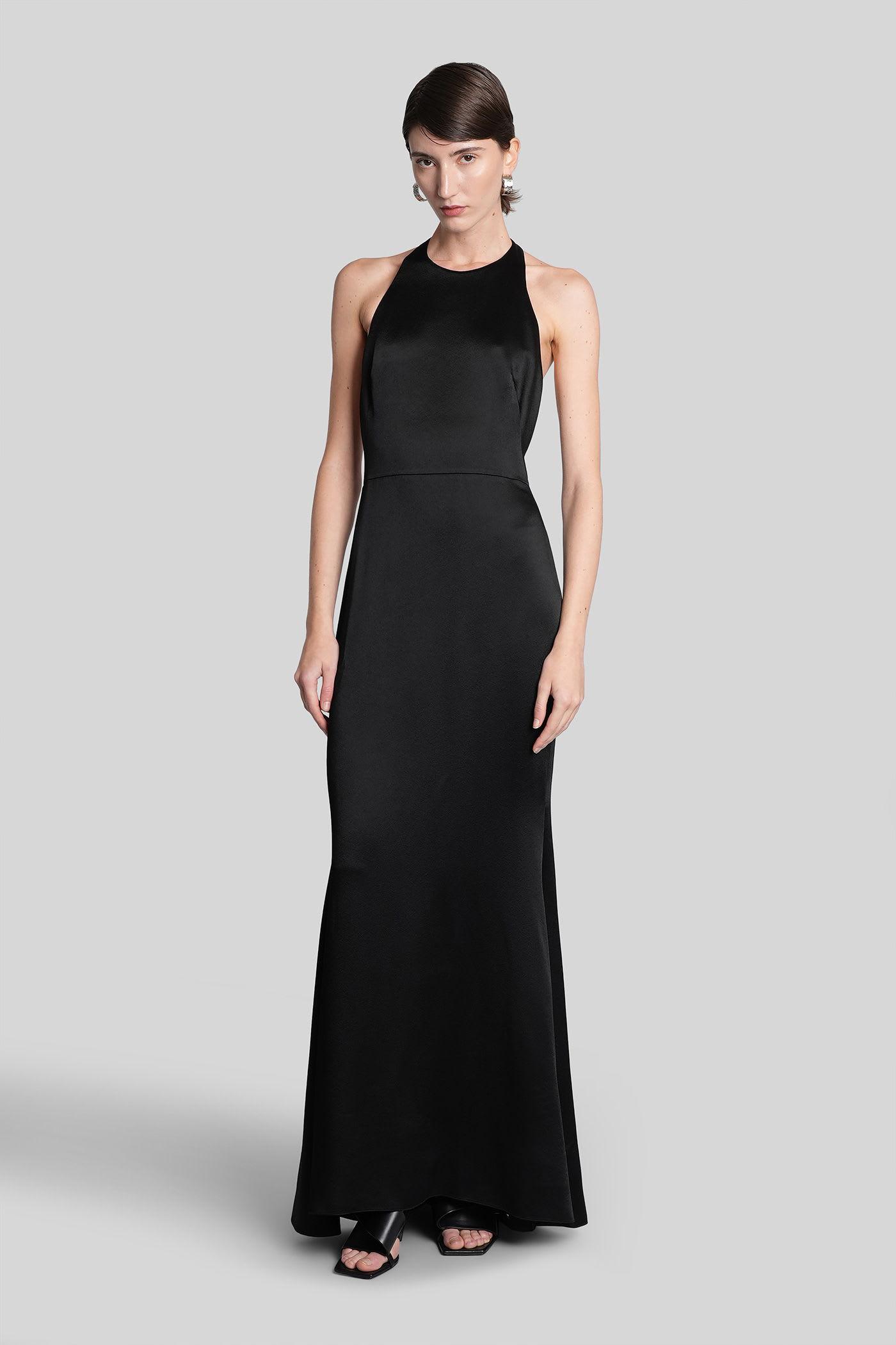 givenchy long dress in black viscose