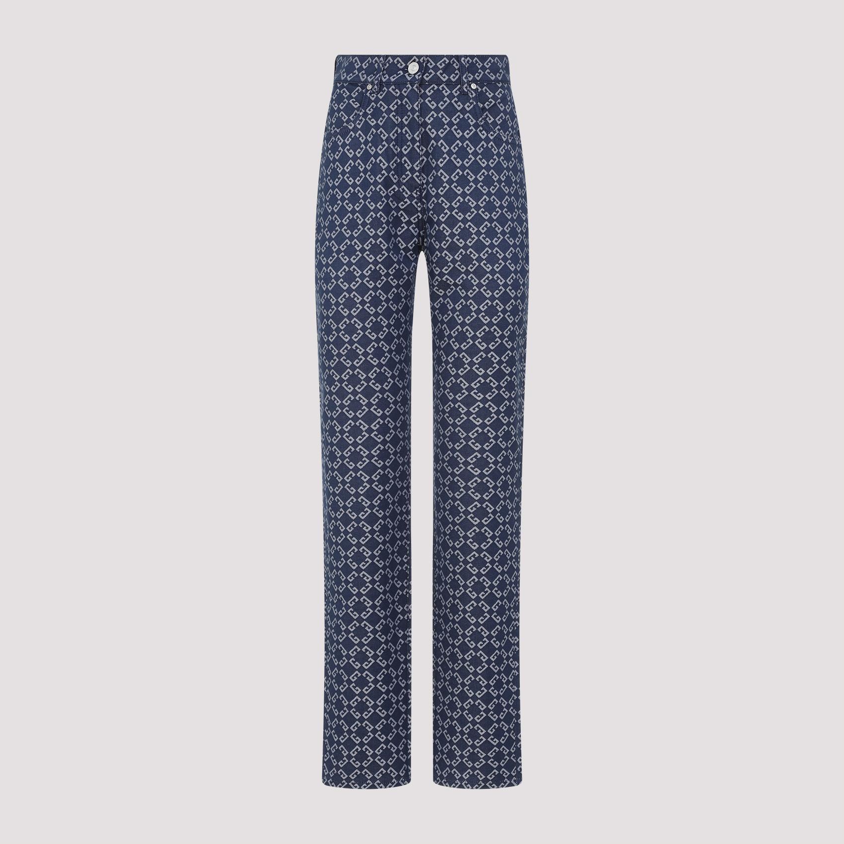 givenchy monogram denim jeans blue cotton - women