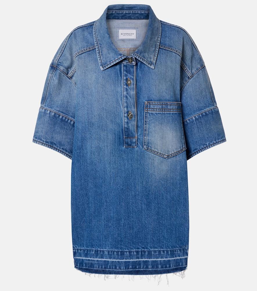 givenchy oversized polo denim minidress