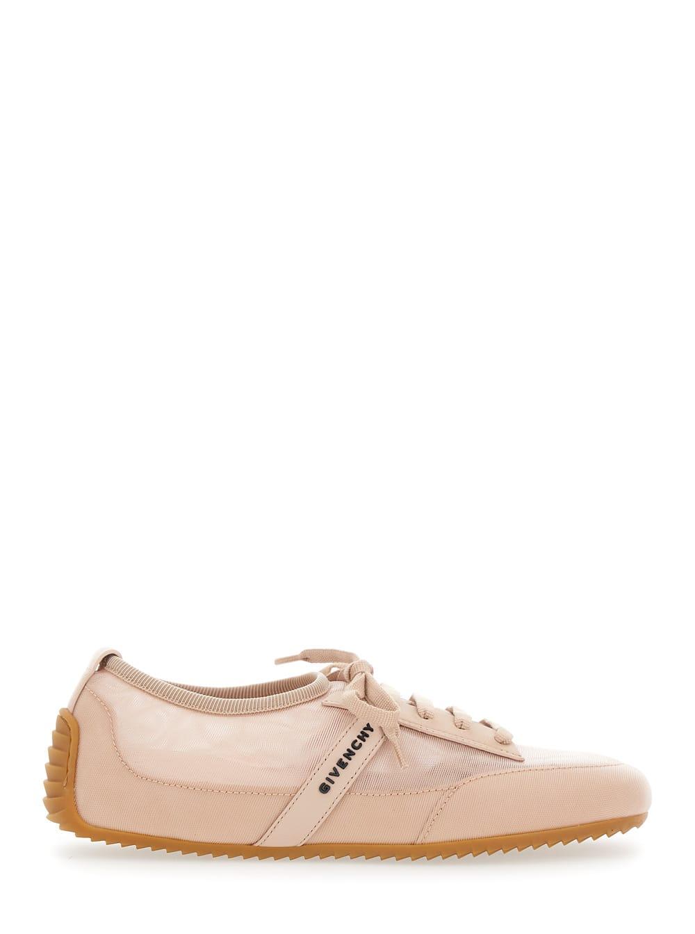 givenchy pink sneaker with logo lettering on the side in fabric woman