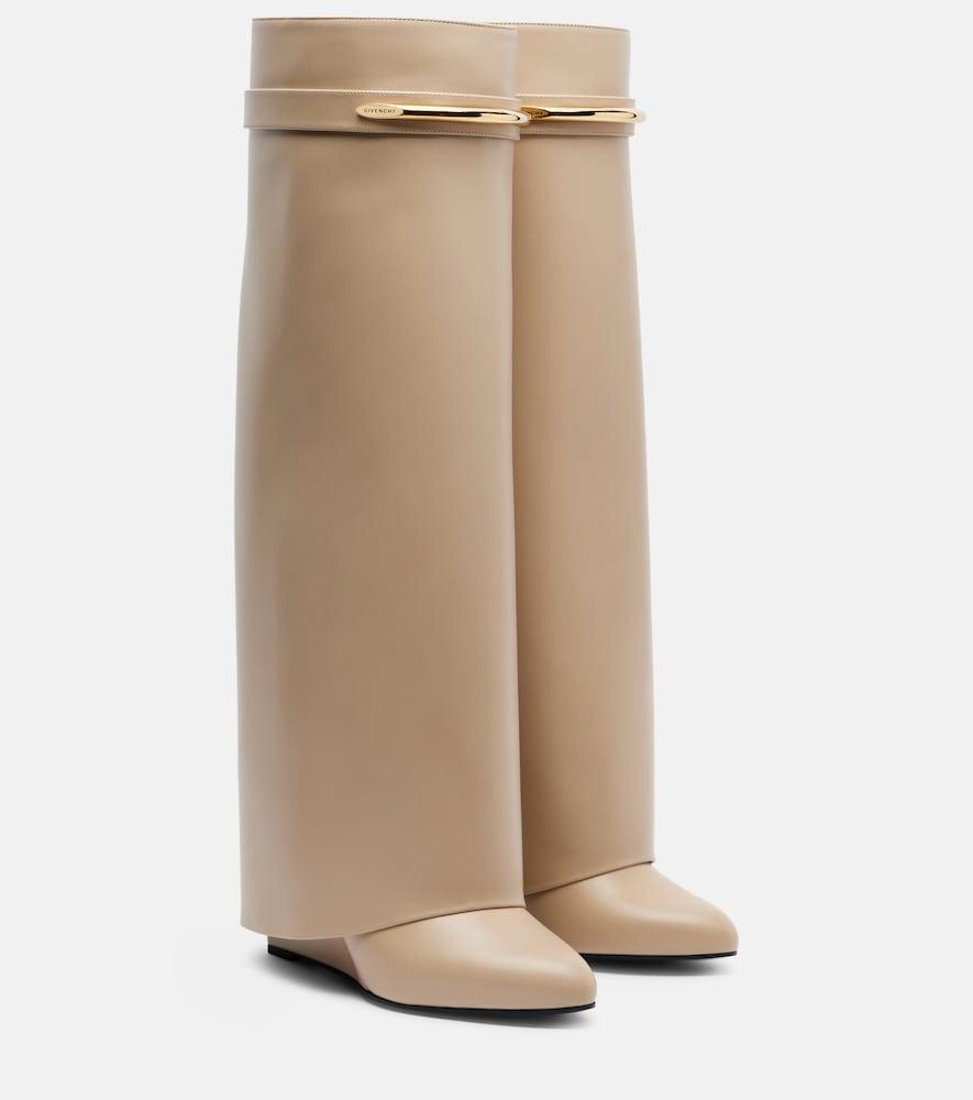 givenchy shark 95 leather knee