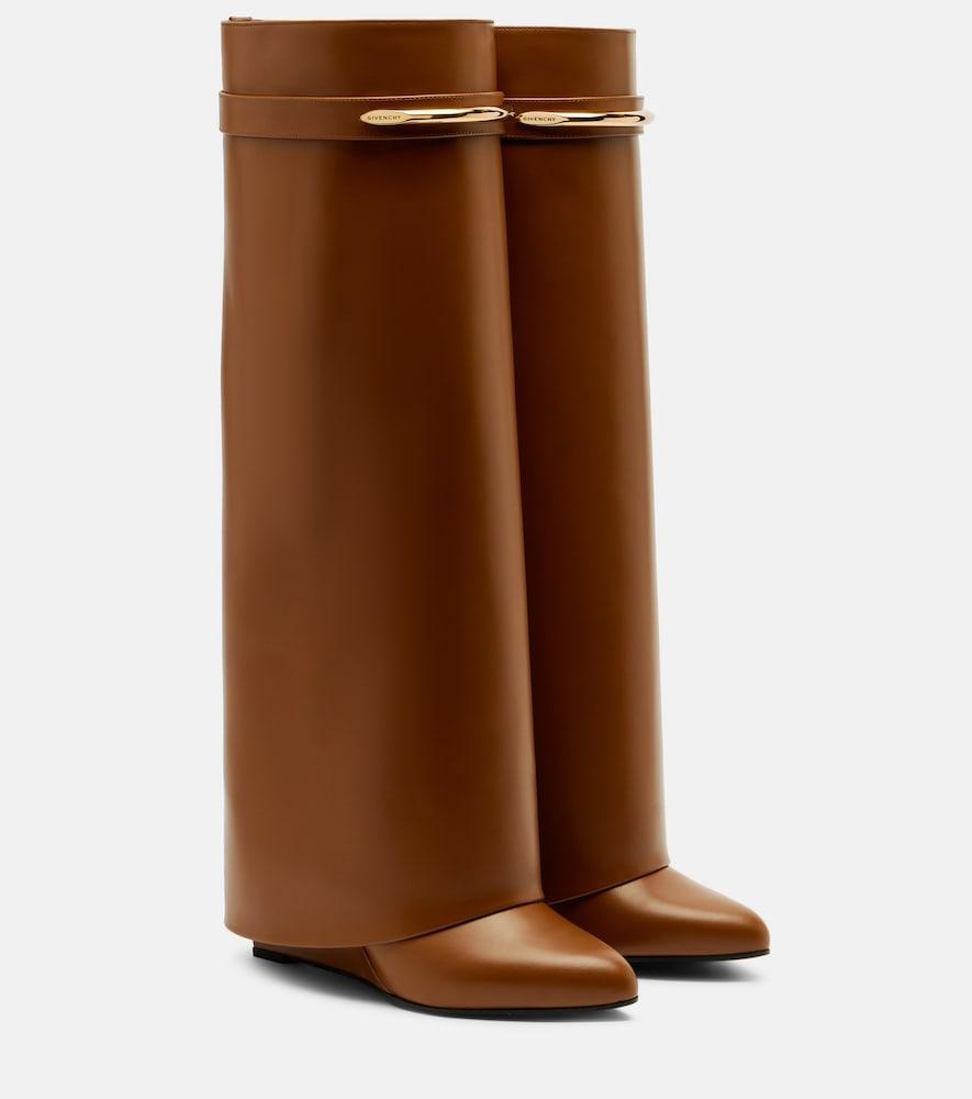 givenchy shark 95 leather knee