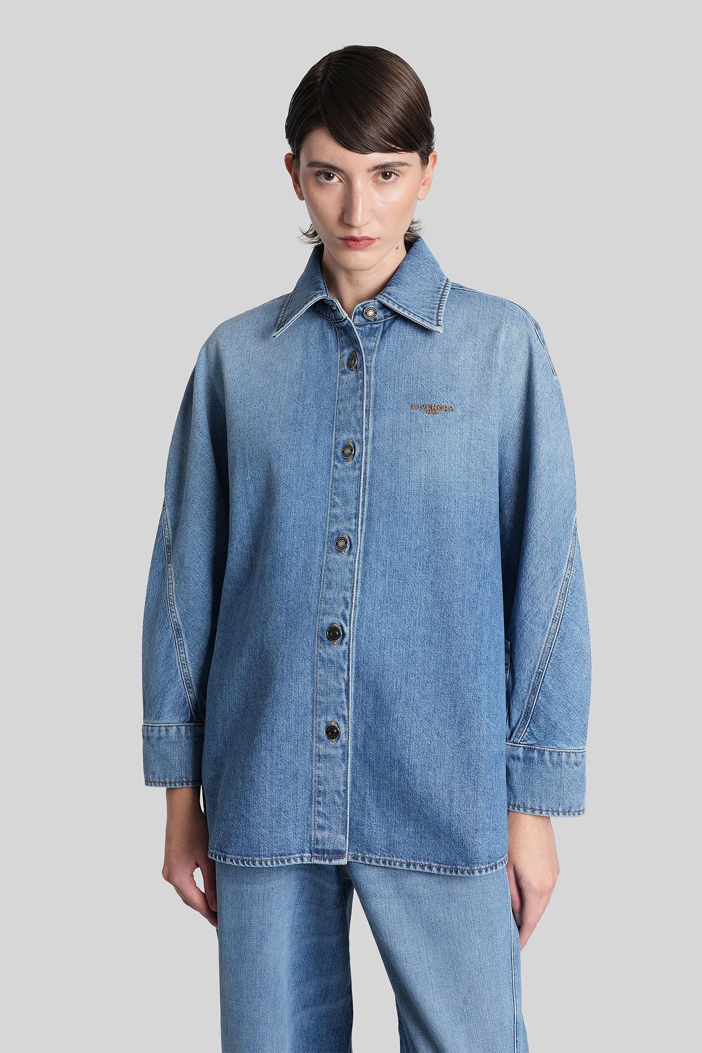 givenchy shirt in blue cotton