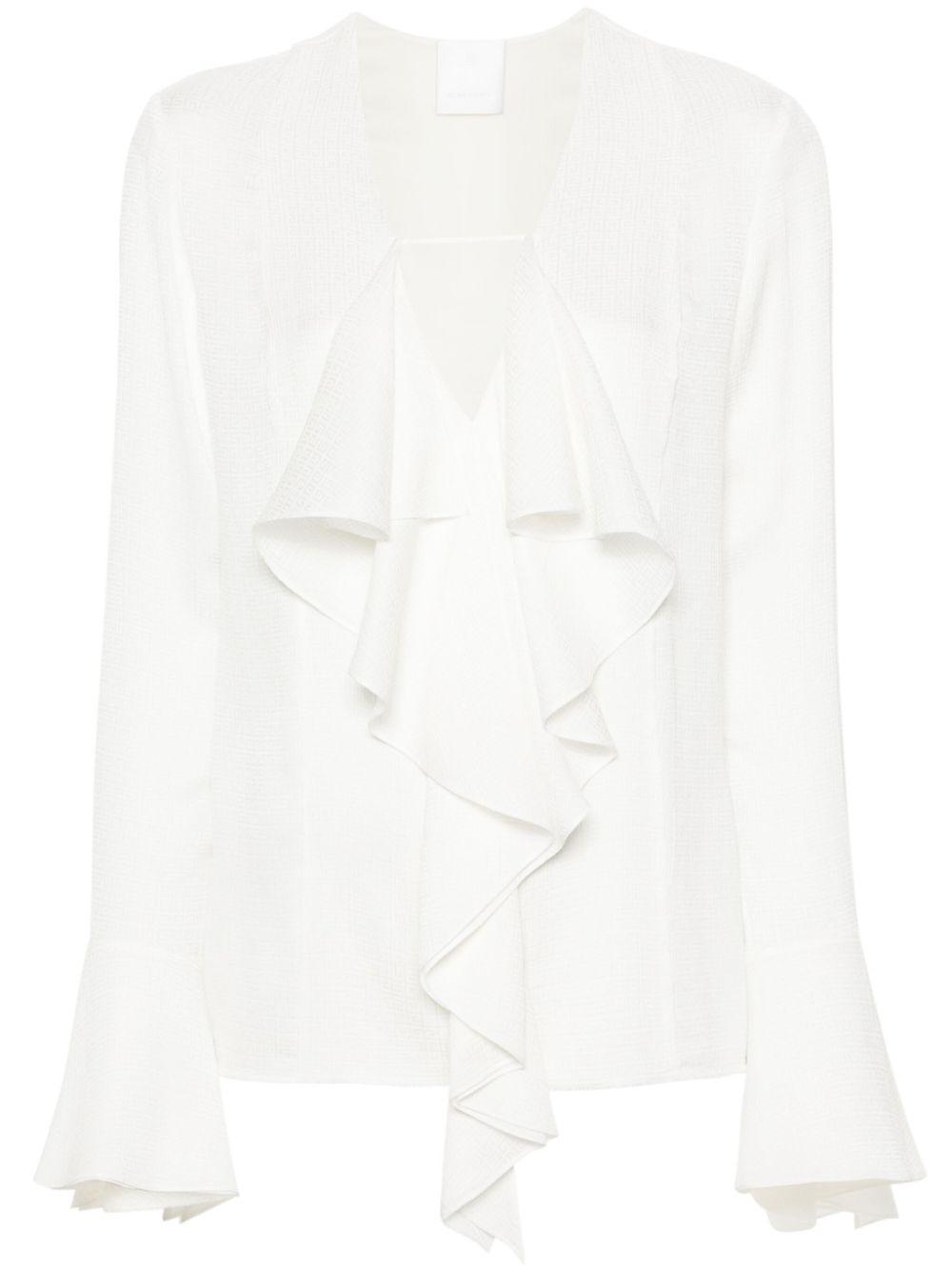 givenchy shirts white silk - women