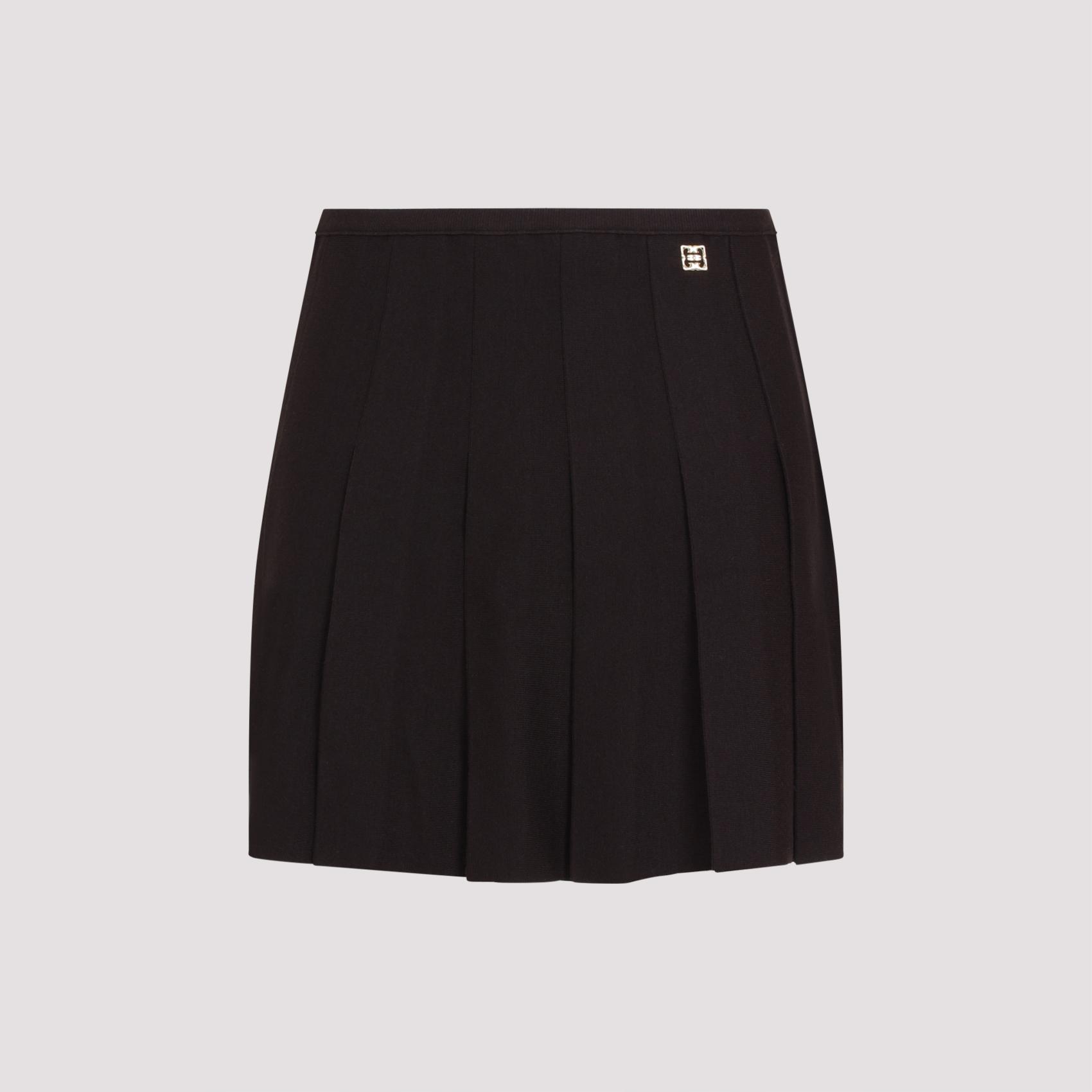 givenchy skirt brown wool polyamide elastane - women