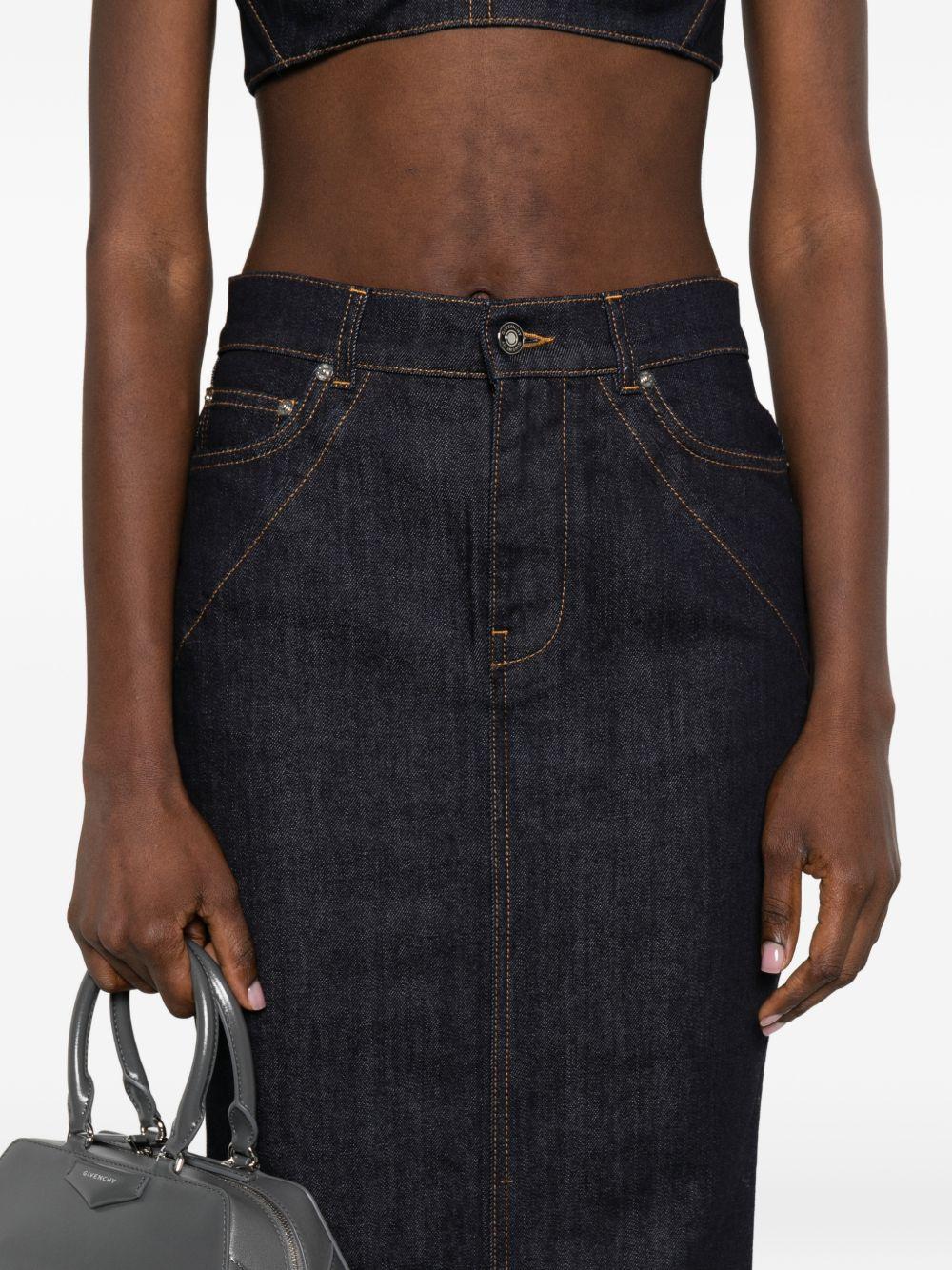 givenchy skirts blue cotton elastane - women