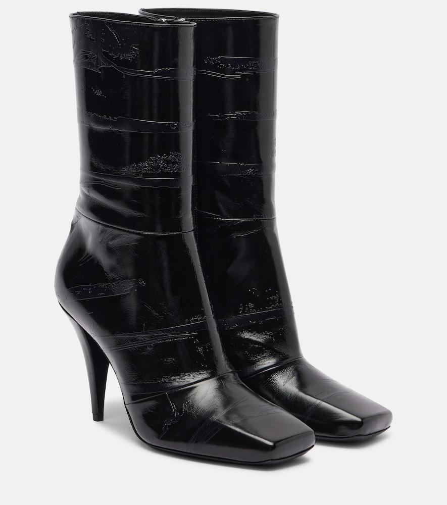 givenchy sliced square 95 leather ankle boots