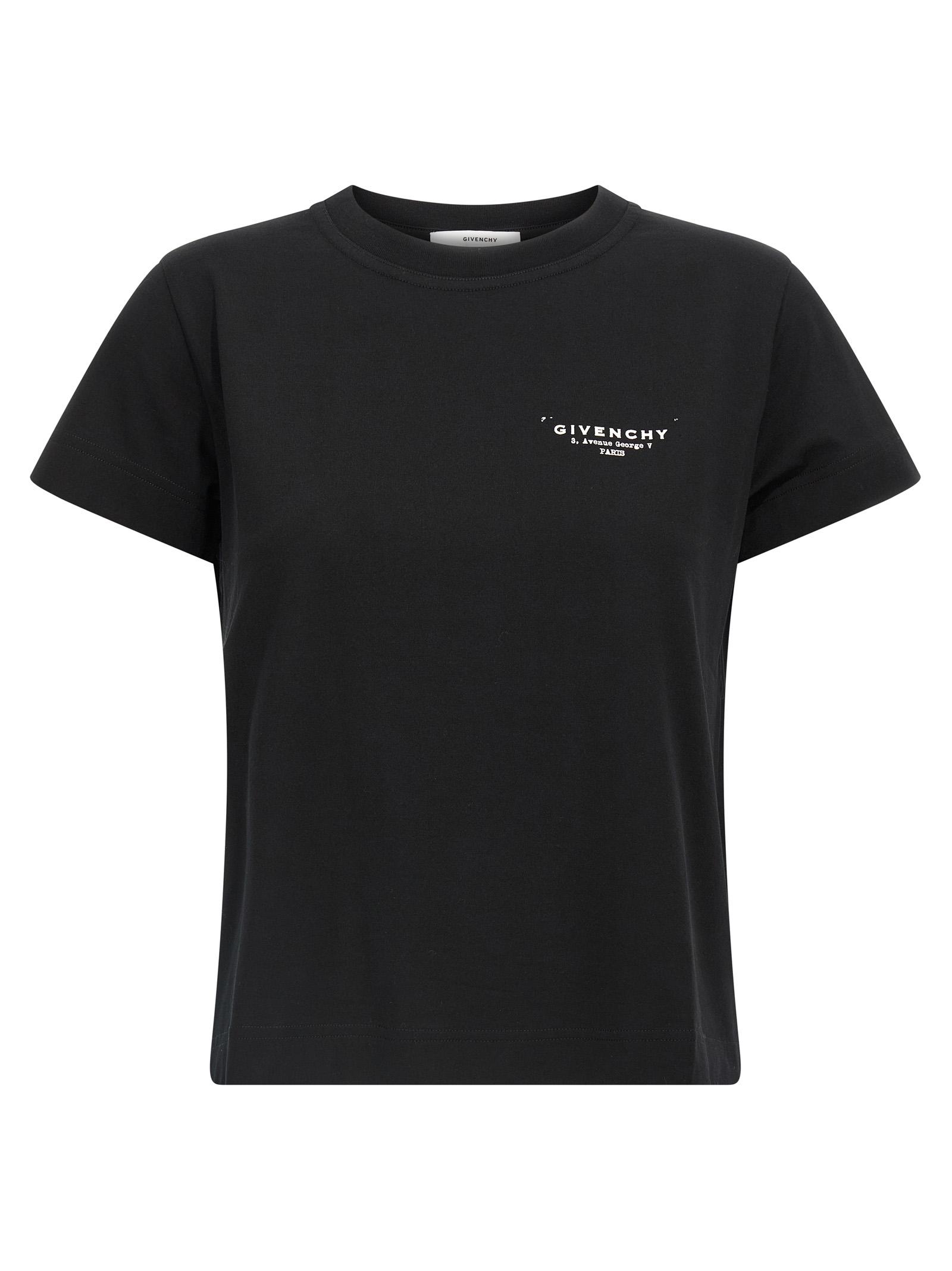 givenchy stamp t-shirt white/black cotton - women