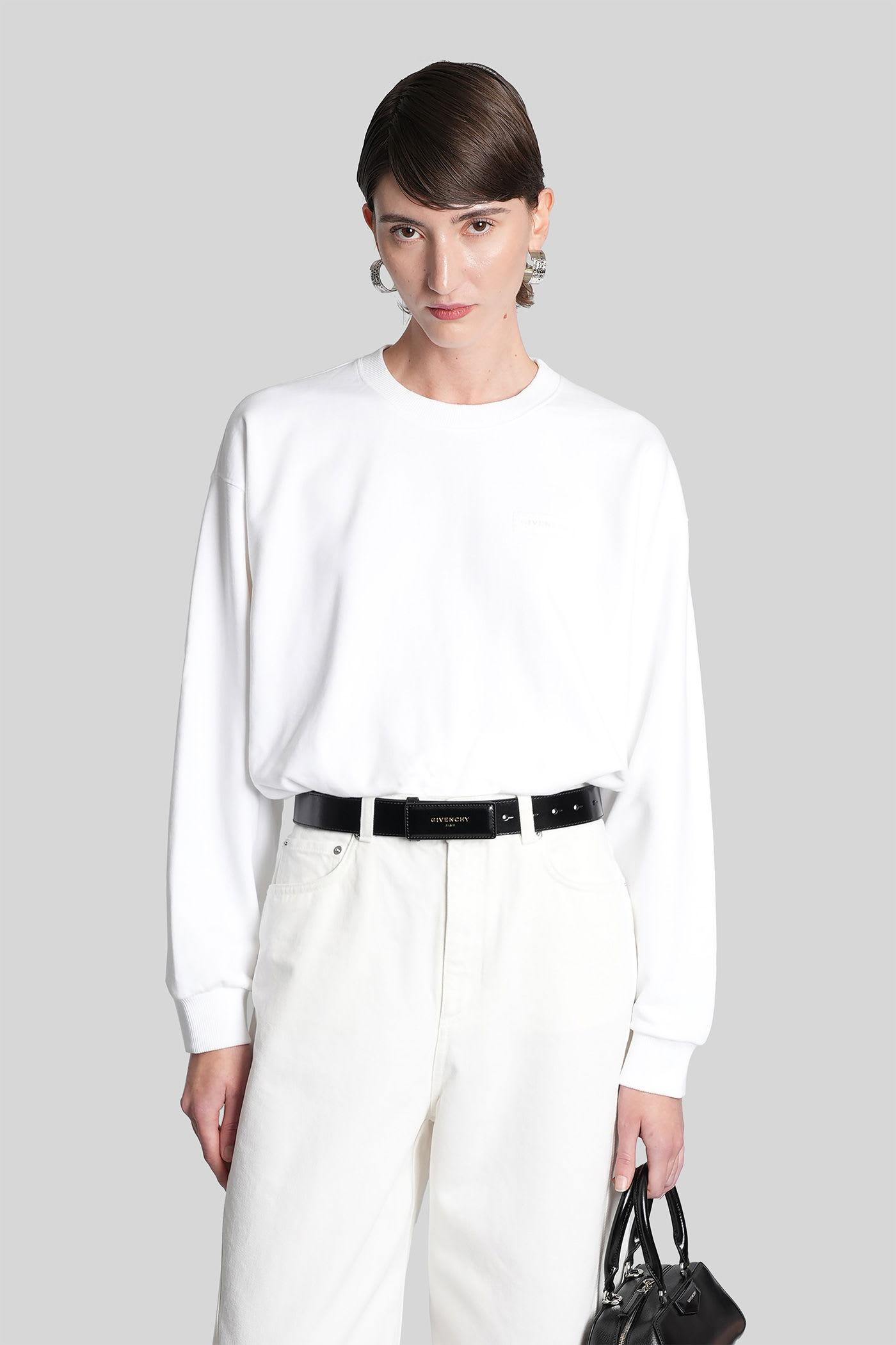 givenchy sweatshirt in white cotton