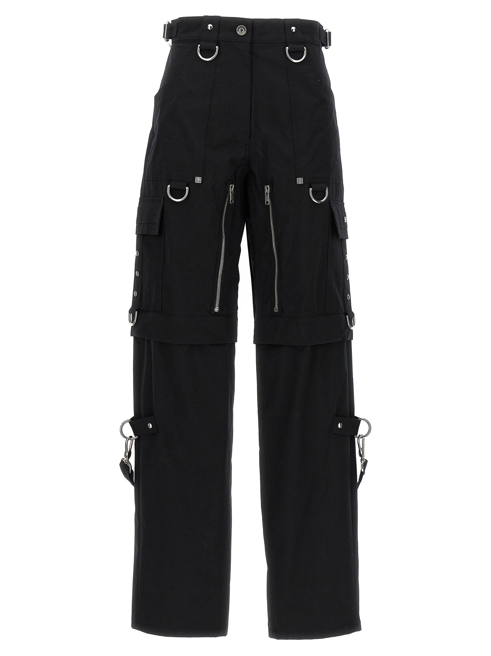 givenchy two in one detachable cargo pants with suspenders
