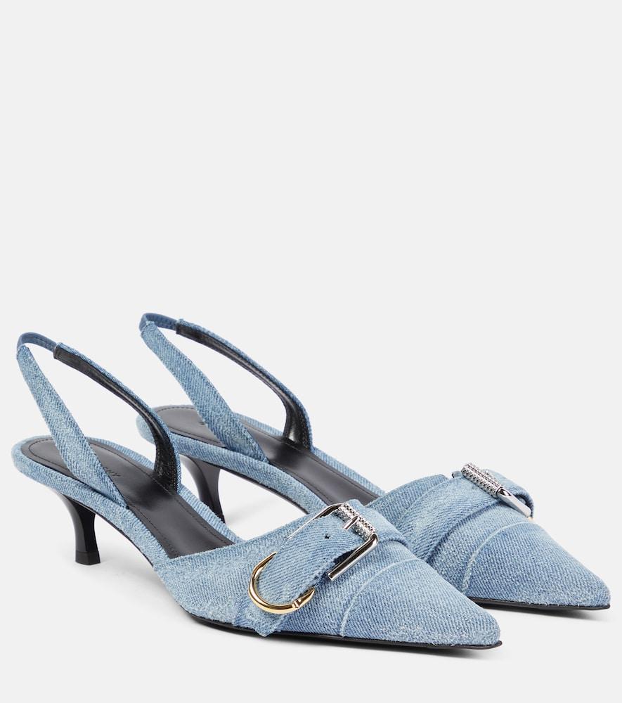 givenchy voyou denim slingback pumps
