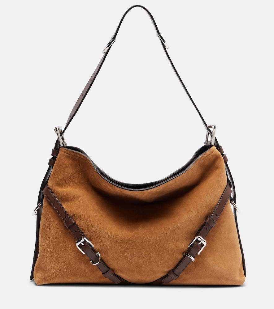 givenchy voyou medium suede shoulder bag