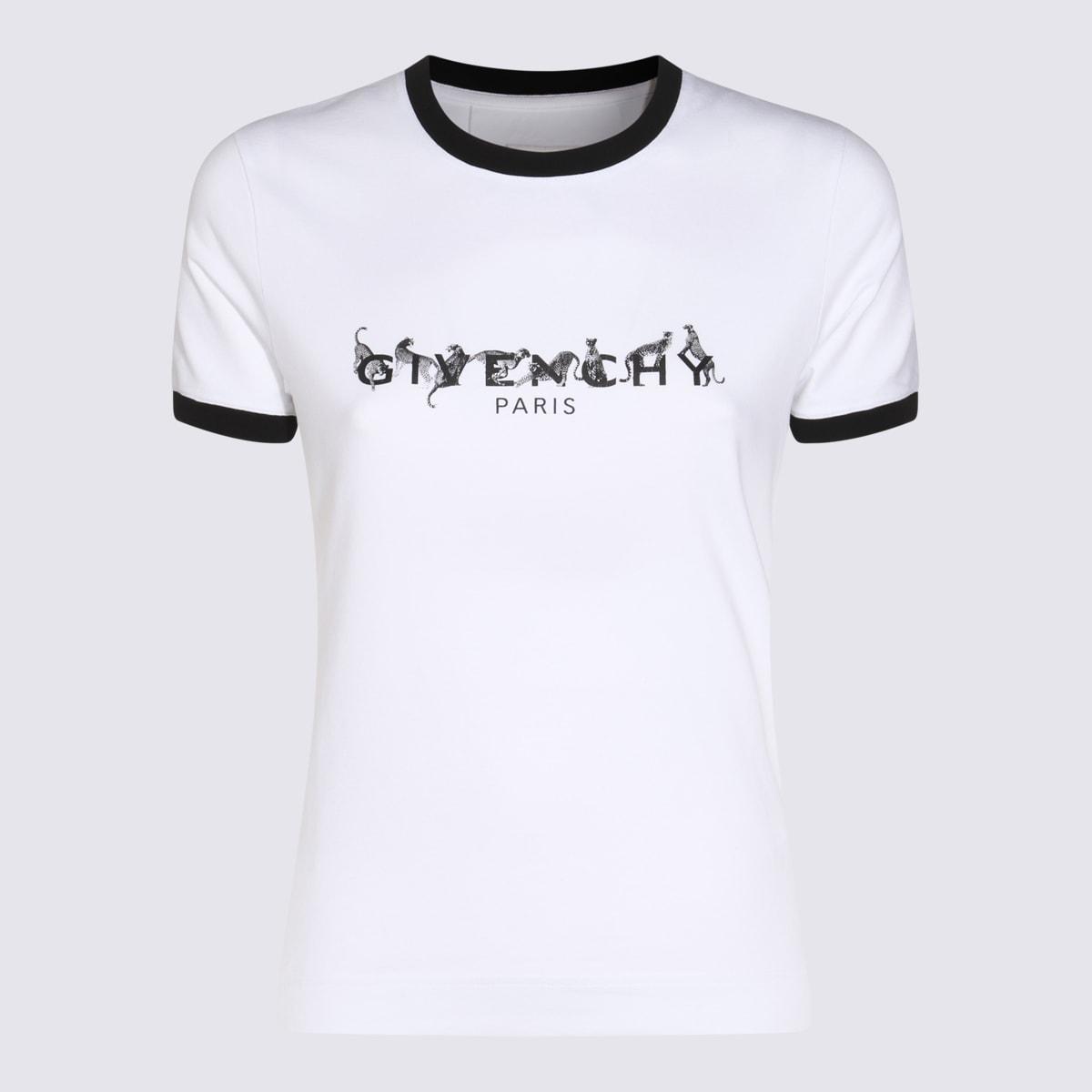 givenchy white and black cotton t-shirt