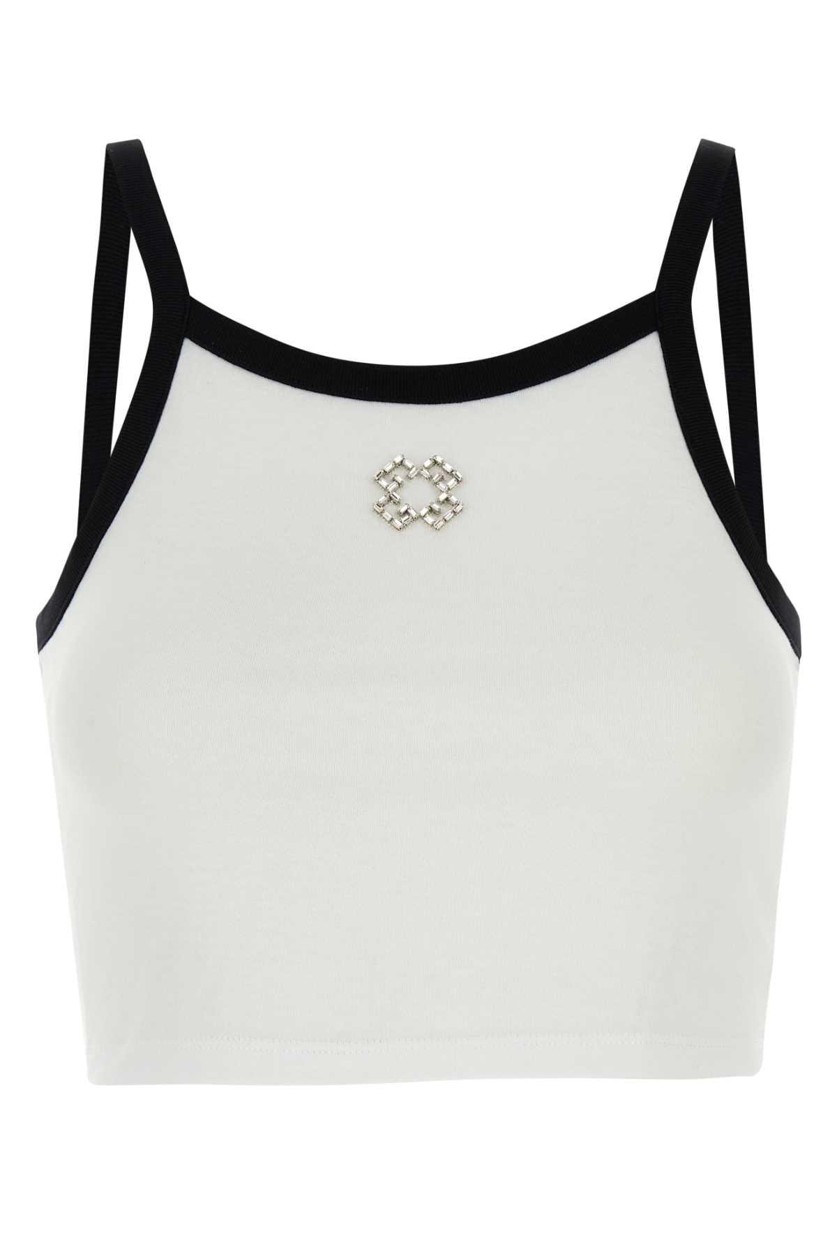 givenchy white cotton crop top