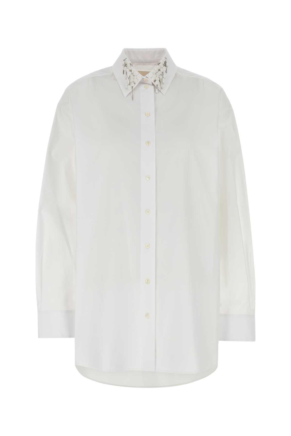 givenchy white poplin oversize shirt