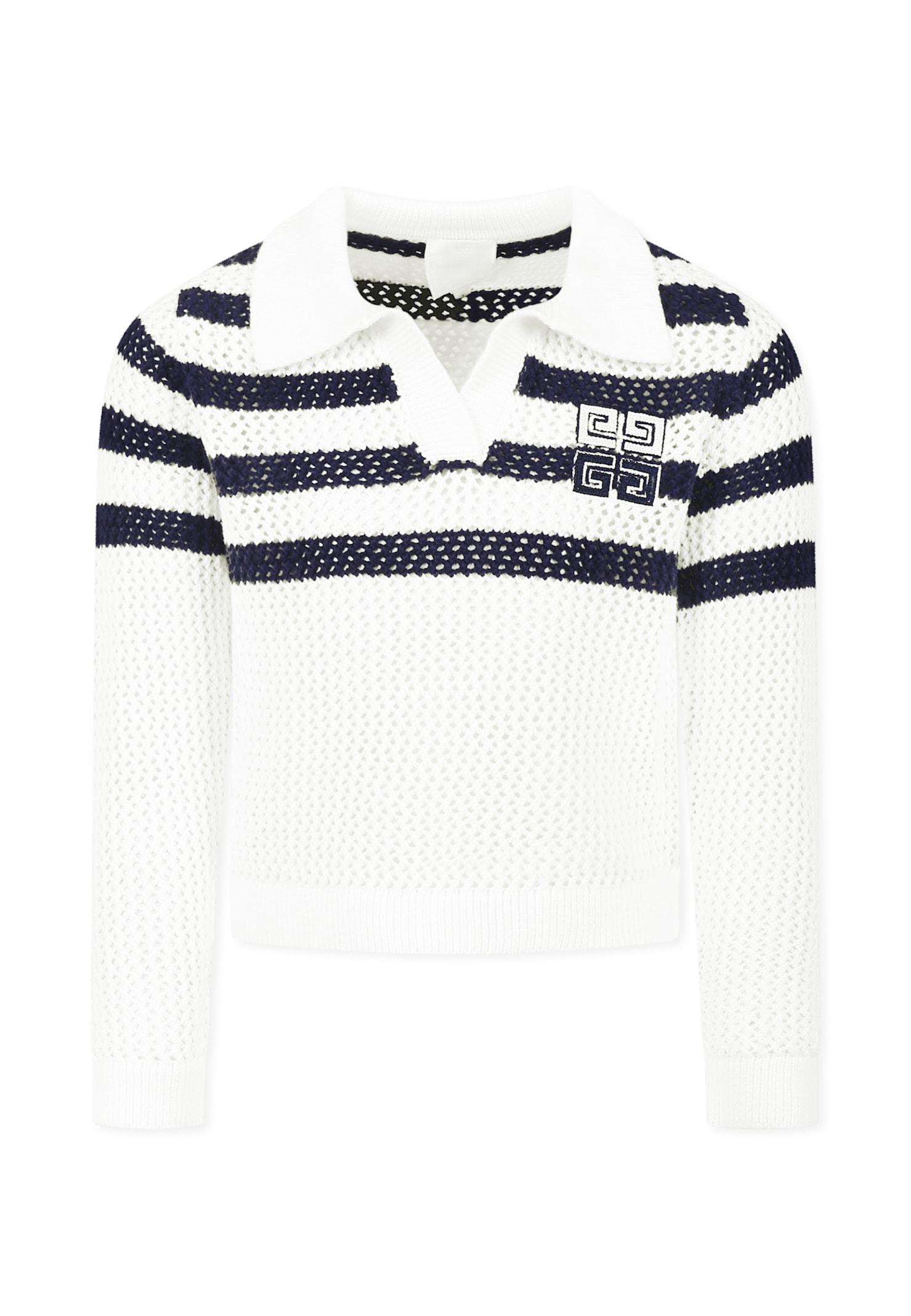 givenchy white sweater for girl with 4g motif