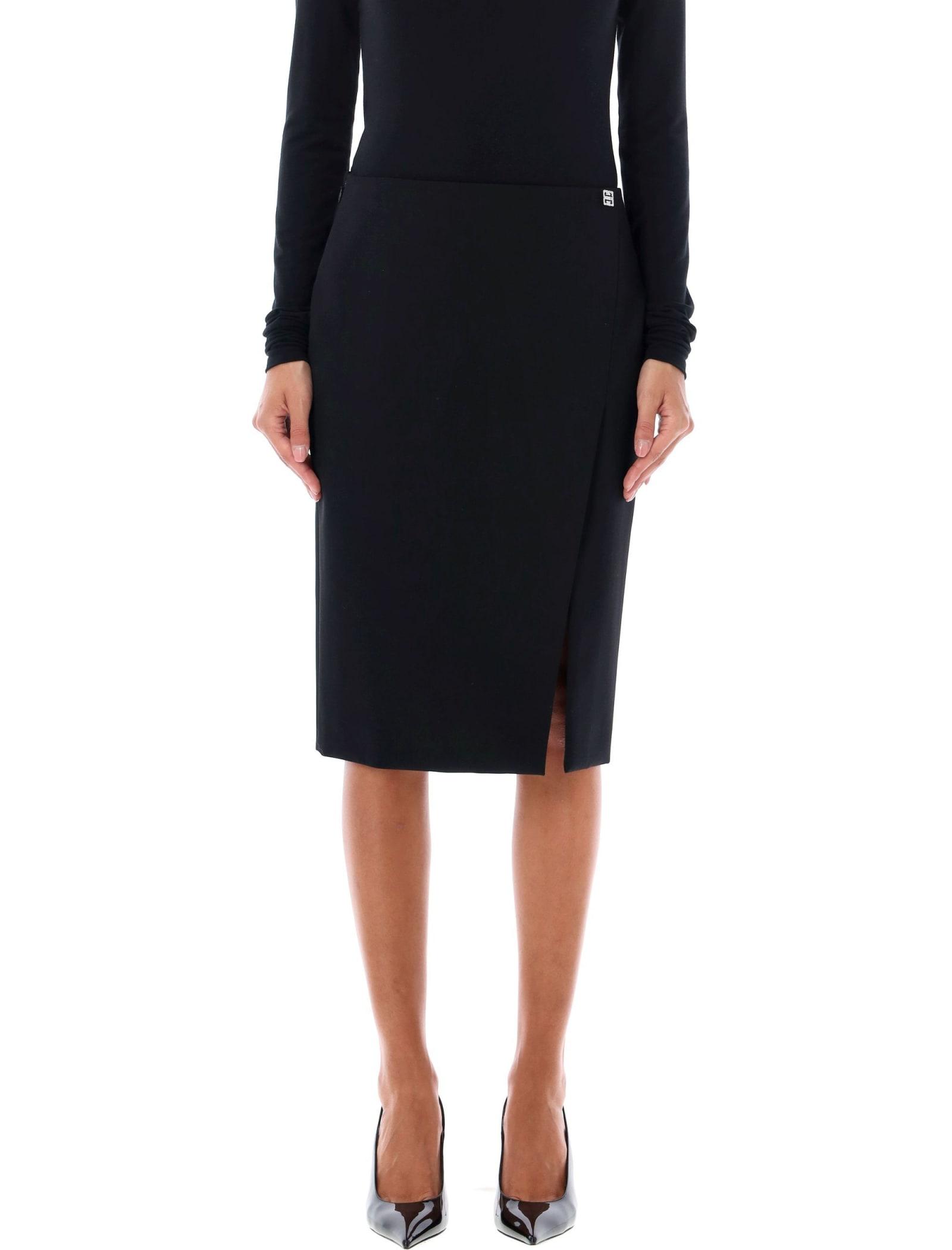 givenchy wool midi skirt