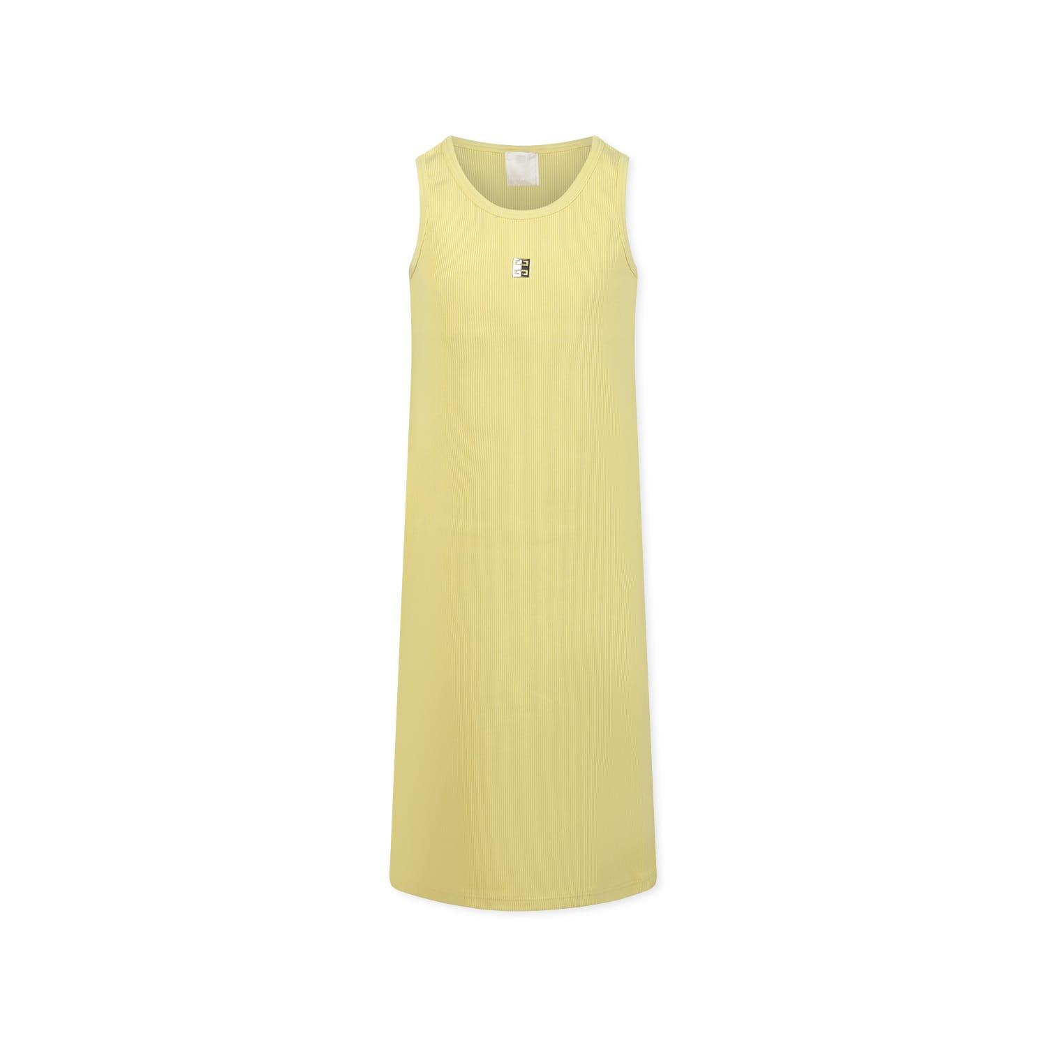 givenchy yellow dress for girl with logo