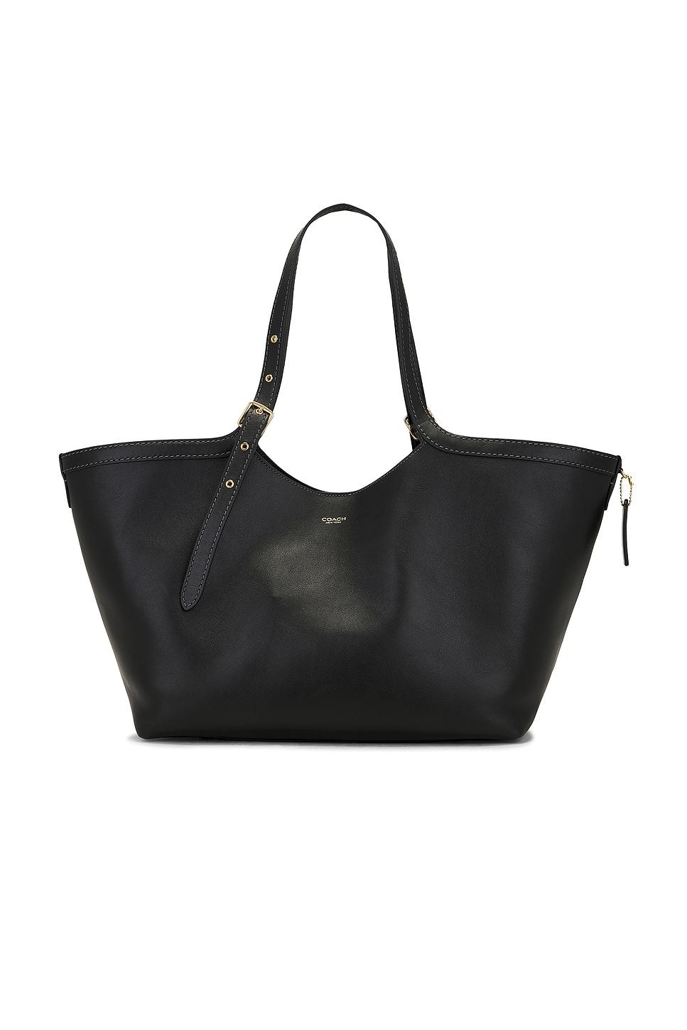 glazed leather gramercy tote