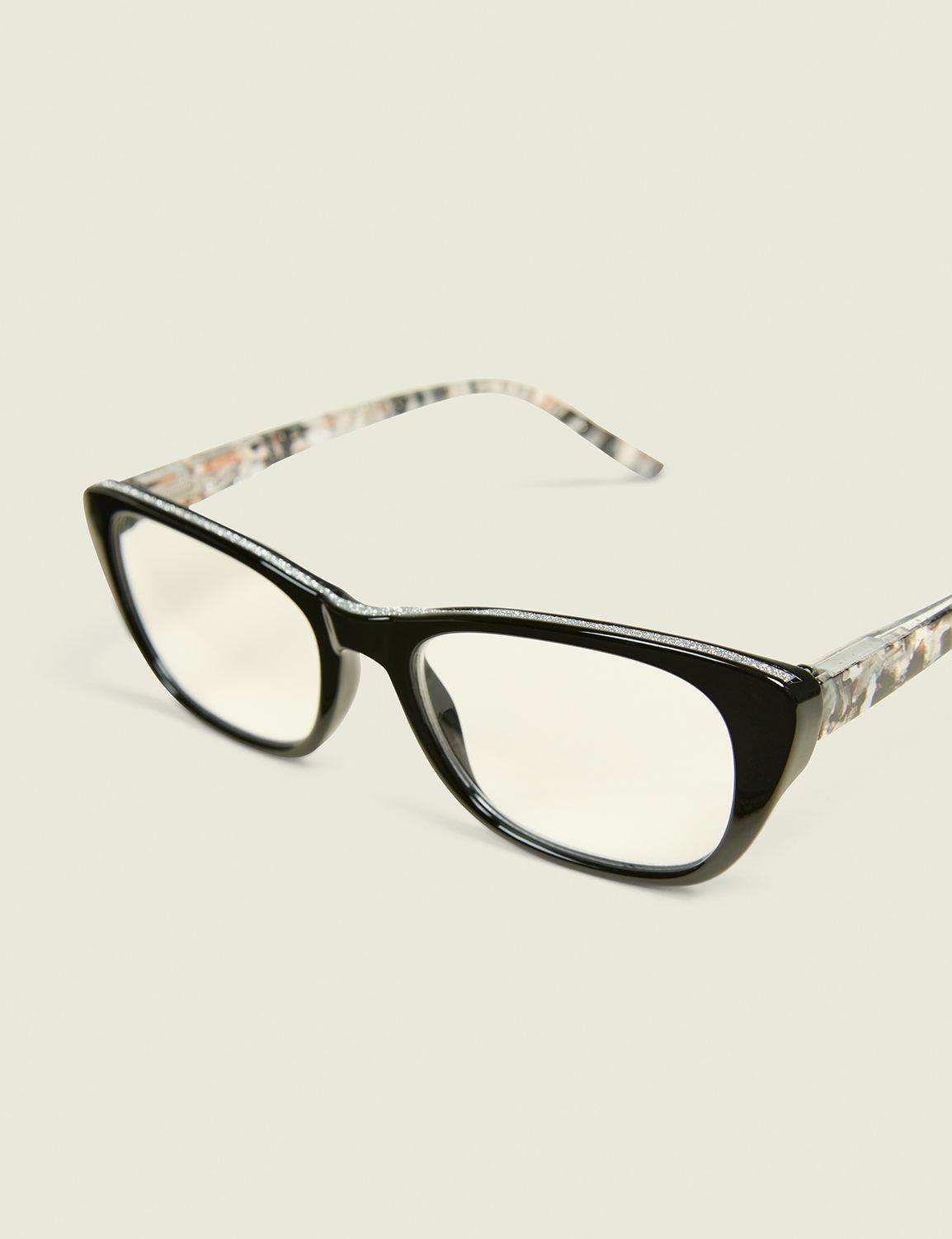 glitter accent cateye reading glasses