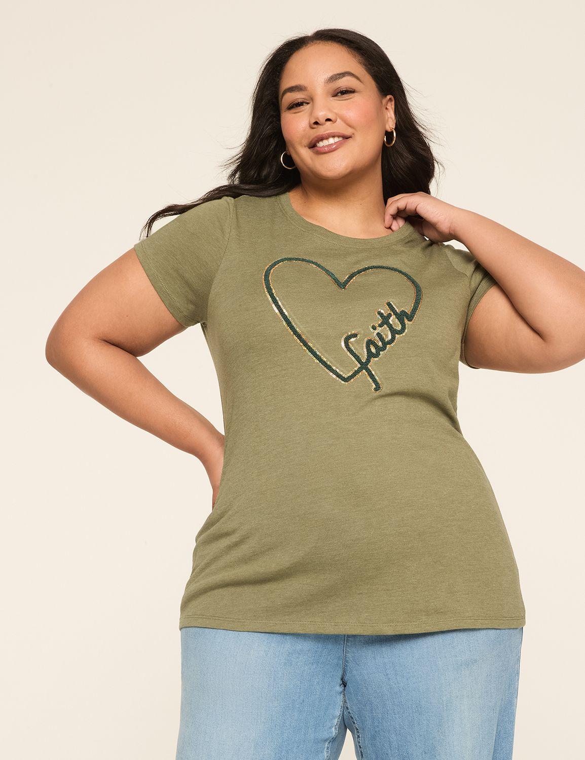 glitter faith graphic tee
