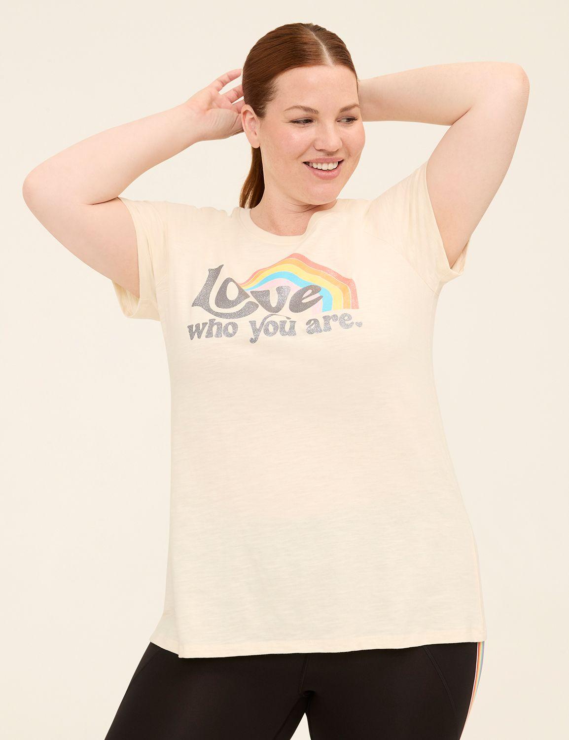 glitter love who you are graphic tee