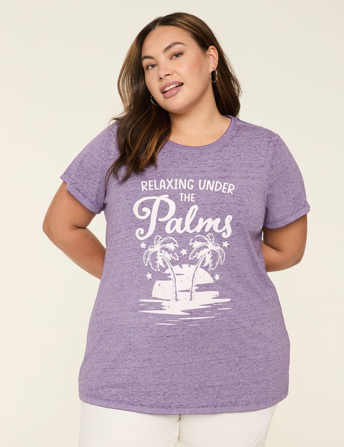 glitter relaxing under the palms graphic tee