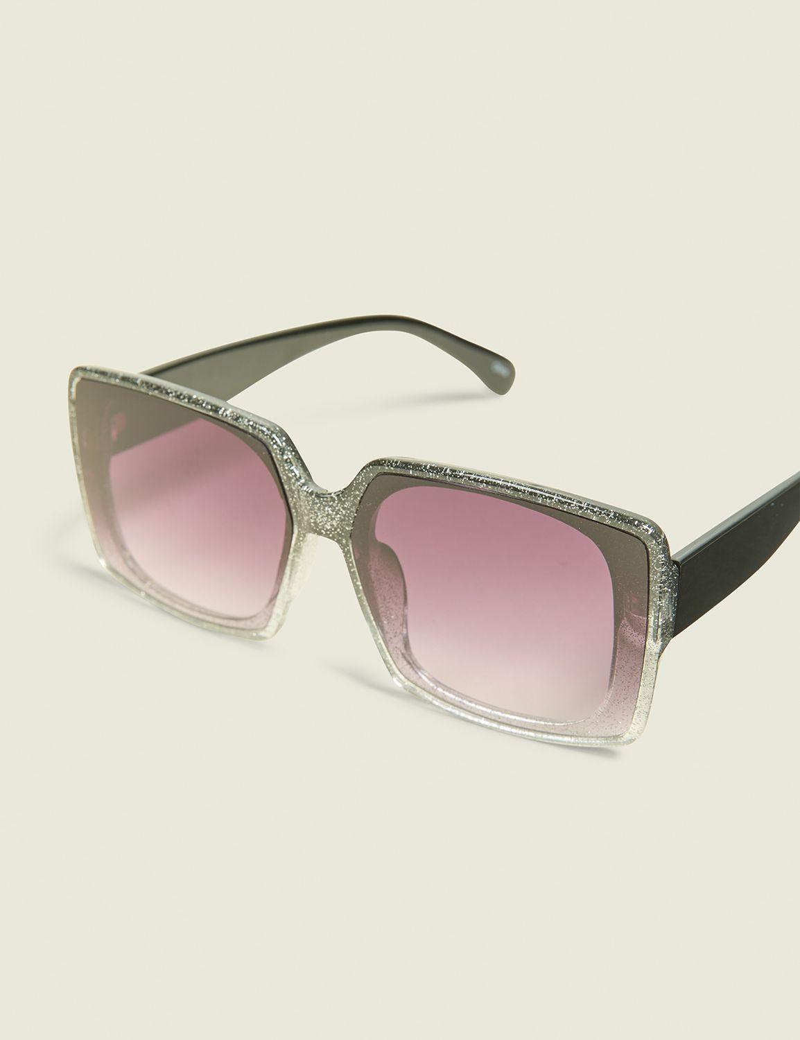 glitter square sunglasses