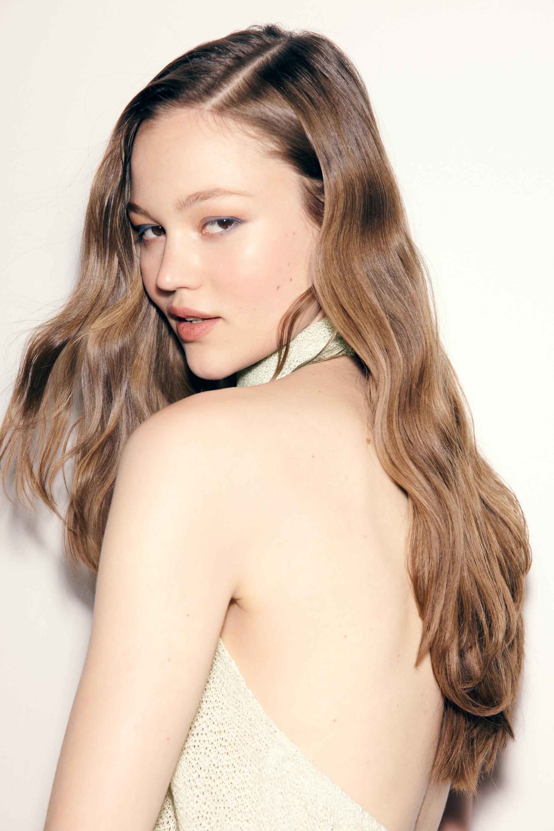 glittery halterneck top