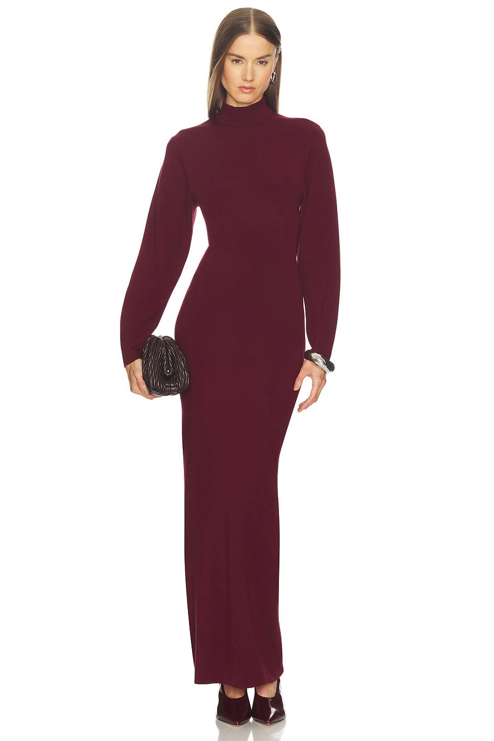 gloria mock neck maxi dress