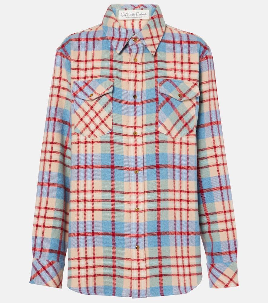 god's true cashmere al's run plaid cashmere shirt