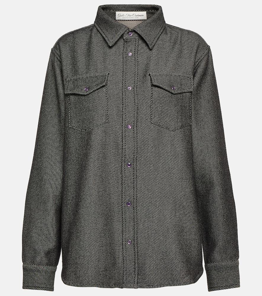 god's true cashmere cashmere and cotton denim shirt