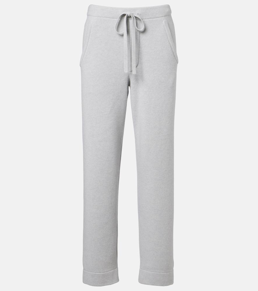 god's true cashmere cashmere straight pants with rose quartz