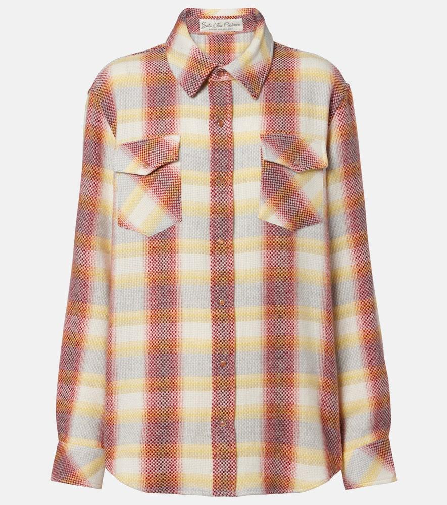 god's true cashmere rose blume cashmere shirt with sunstone