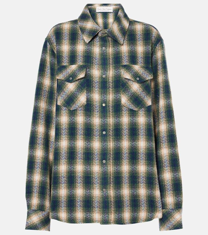 god's true cashmere tartan cashmere shirt