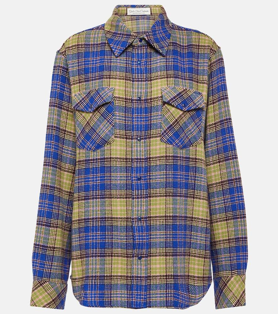god's true cashmere tartan cashmere shirt