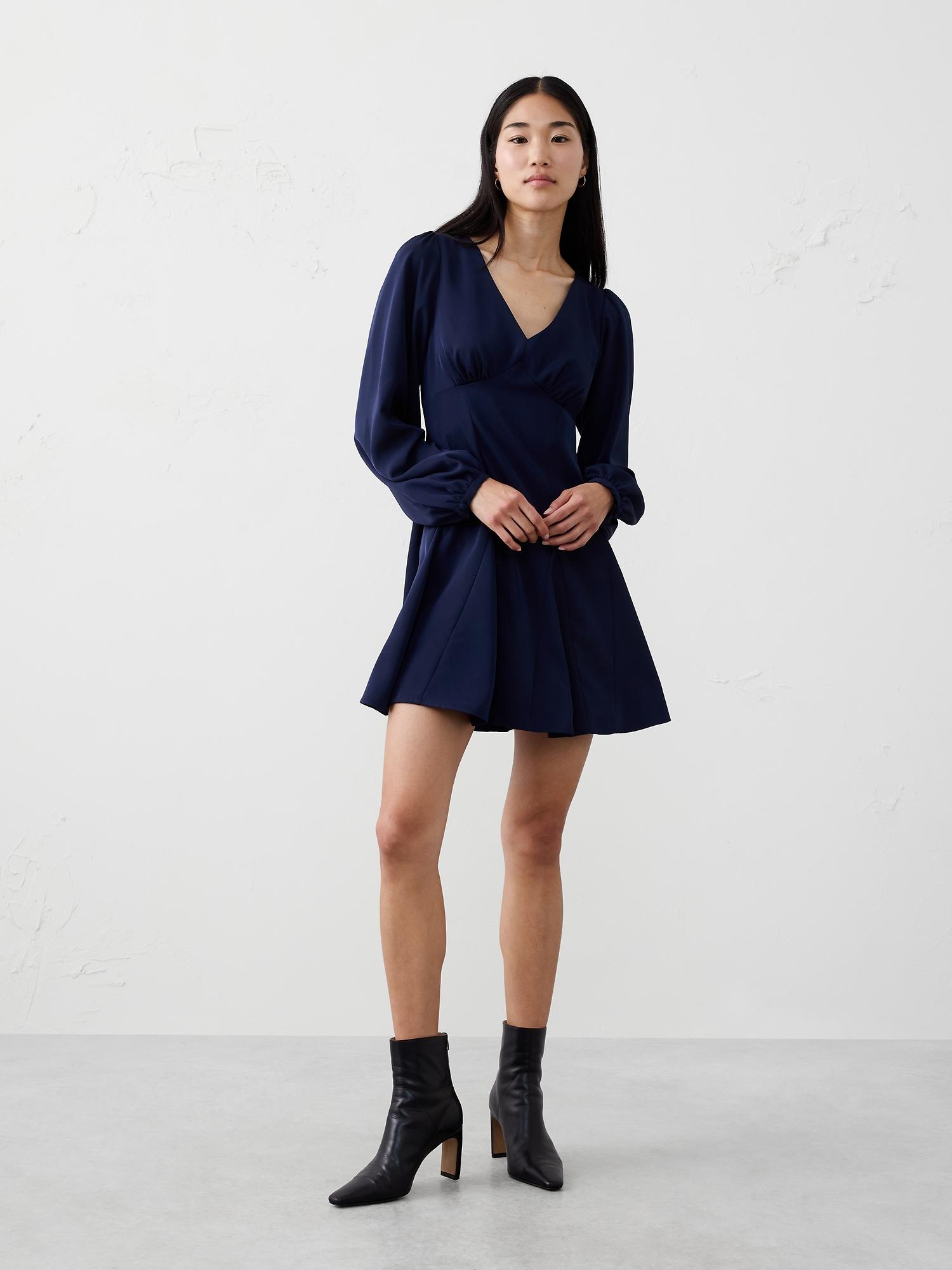 godet mini dress