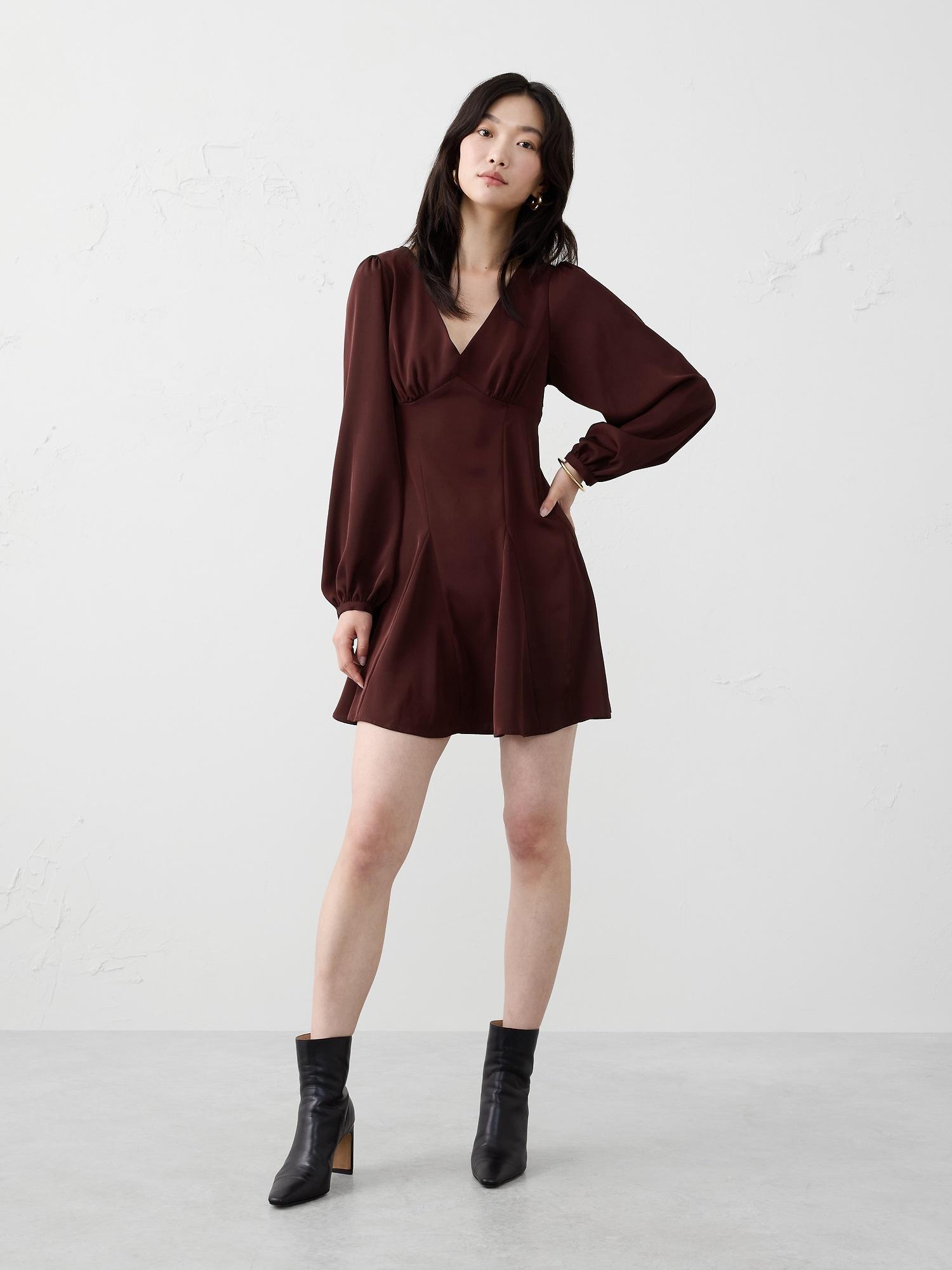 godet mini dress