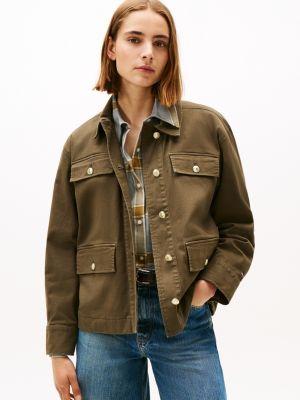 gold-button field jacket