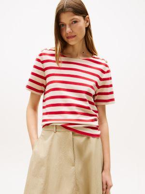 gold button-shoulder t-shirt