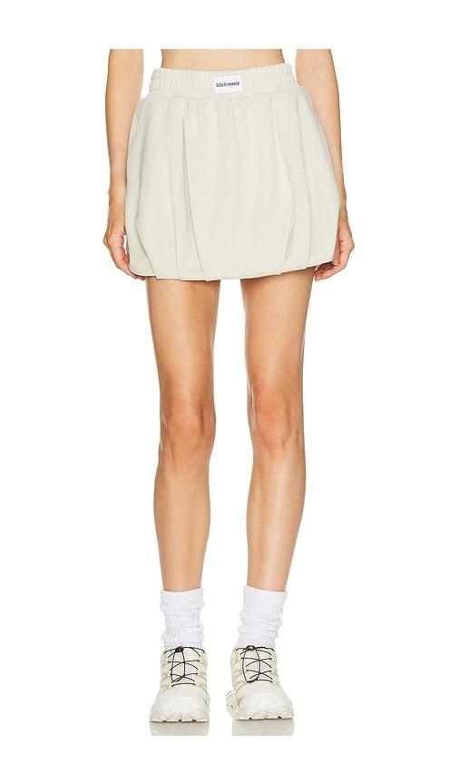 gold hinge luxesoft bubble skirt in ivory.