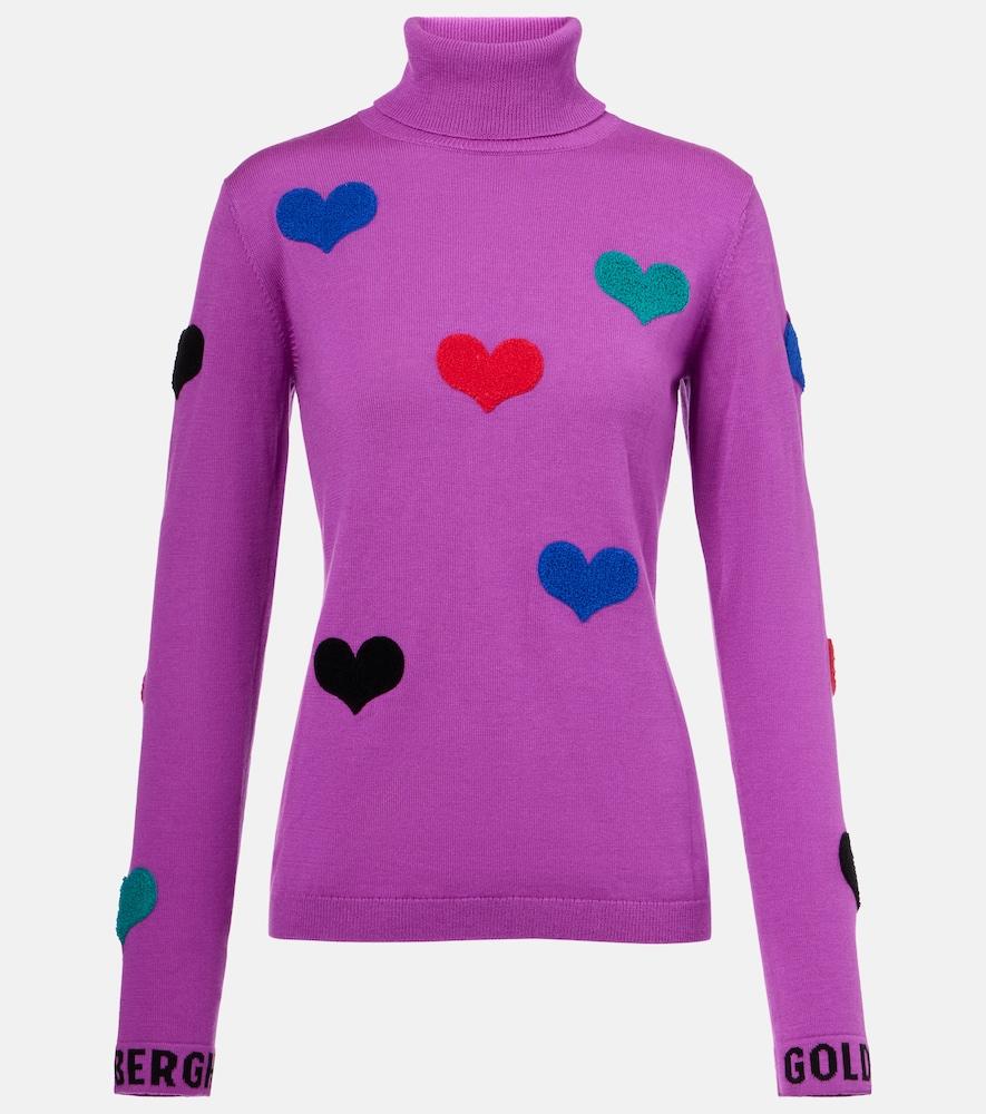 goldbergh bacio appliqués turtleneck sweater