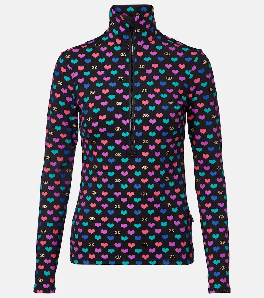 goldbergh cuori printed ski top