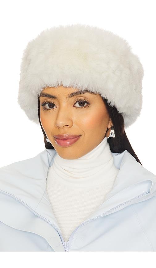 goldbergh froid faux fur headband in cream.