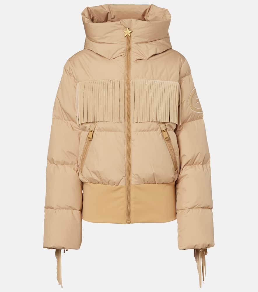 goldbergh marna fringed down ski jacket