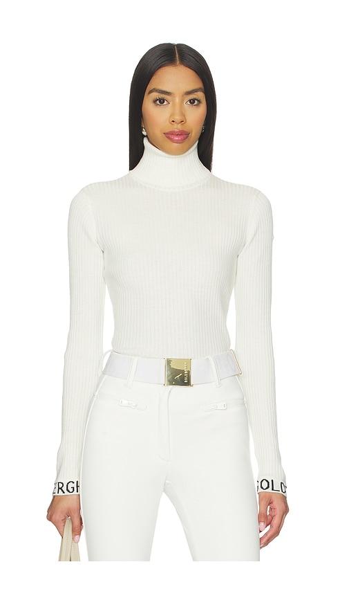 goldbergh mira long sleeve knit sweater in ivory.